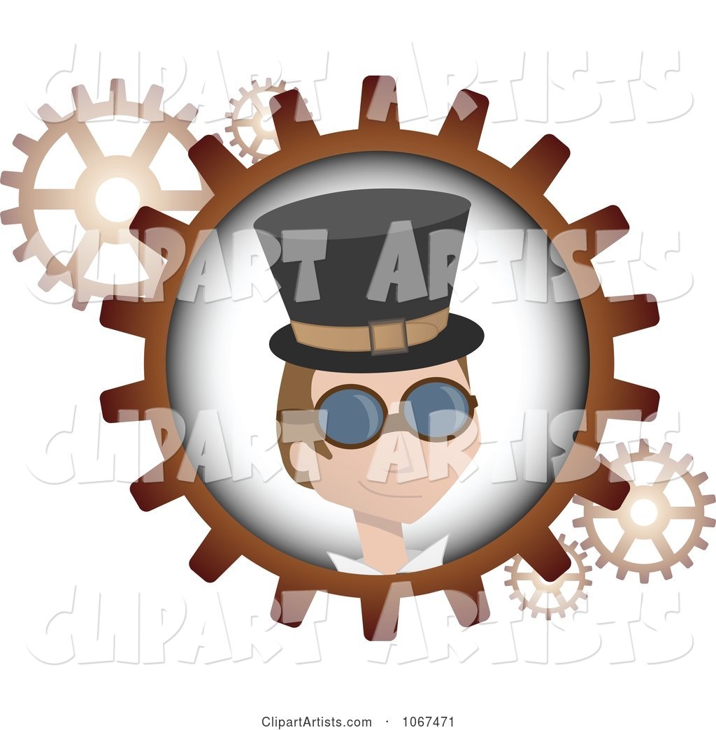 Steampunk Man and Gears