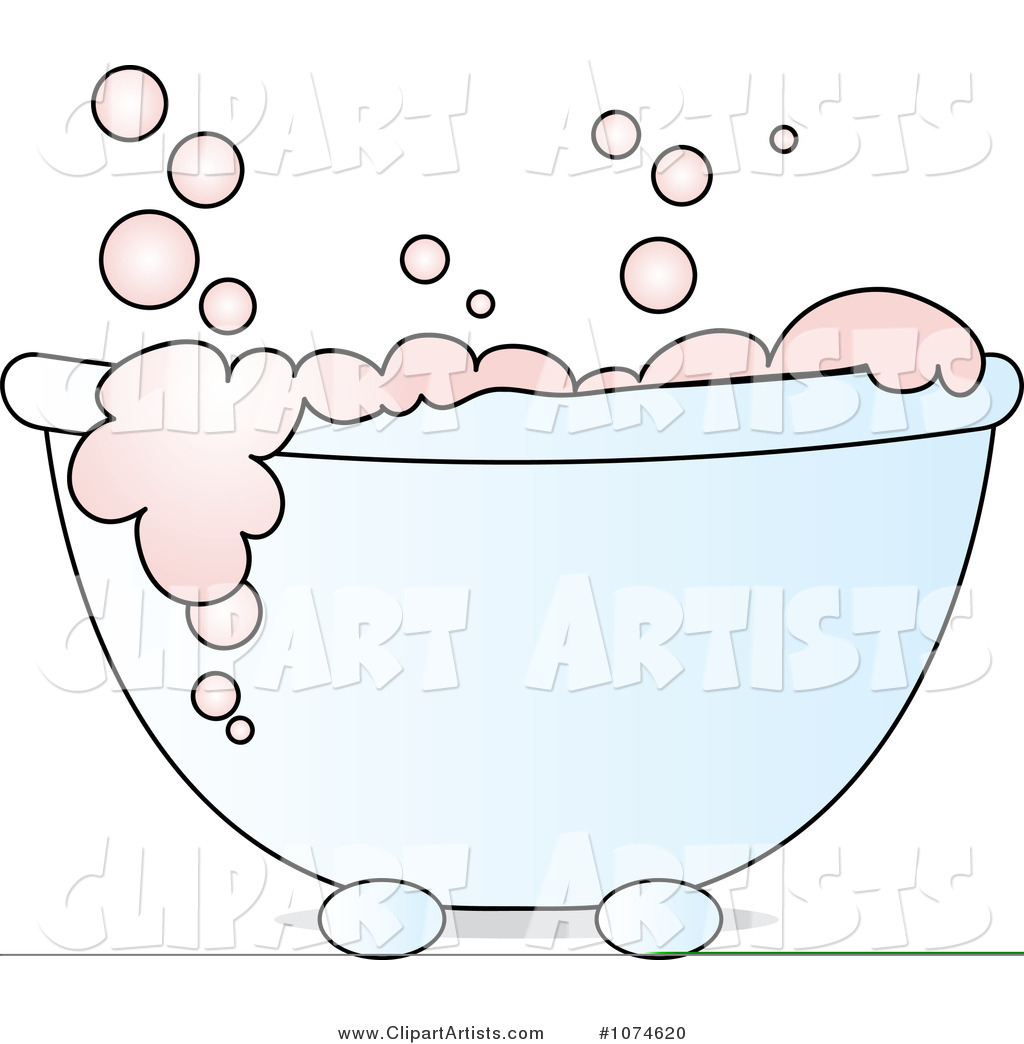 Tub with Sudsy Pink Bubble Bath