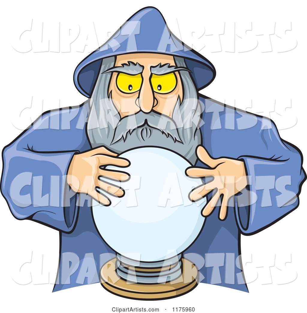 wizard holding crystal ball