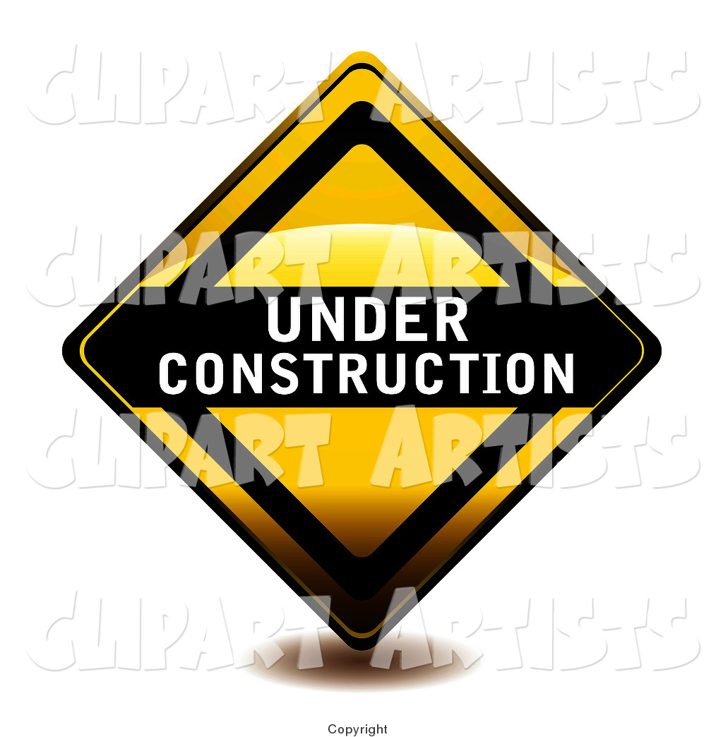 Yellow Diamond Under Construction Sign