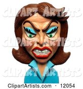 Angry Brunette Woman
