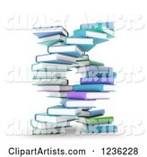 Books Forming a DNA Spiral