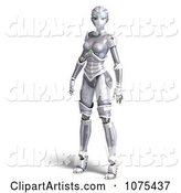 Futuristic Female Sci Fi Robot Standing 1
