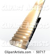 Gold Stairs Leading Upwards to the Unknown