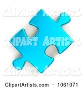 Metallic Blue Jigsaw Puzzle Piece