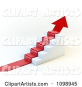Red Arrow Climbing Stairs
