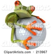 Springer Frog Hugging a Golf Ball