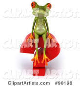 Springer Frog Sitting on Top of a Question Mark - 2