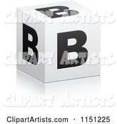 Black and White Letter B Cube Box