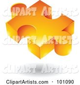 Orange Puzzle Piece Logo Icon