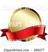 Red Banner over a Golden Award Medal