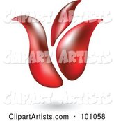Red Tulip Icon - 1