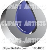 Silver and Blue Droplet Logo