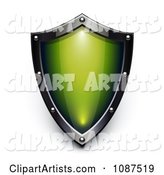 Silver and Green Security Shield