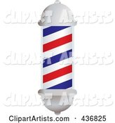 White, Blue and Red Barbers Pole