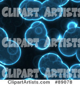 Background of Blue Cells on Black
