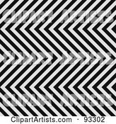Black and White Zig Zag Hazard Stripes Pattern Background