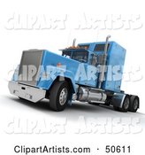 Blue Big Rig Truck - Angle 5