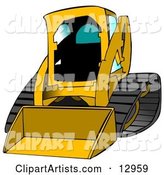 Bobcat Skid Steer Loader in Dark Yellow with Blue Tinted Windows