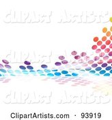 Colorful Halftone Dot Equalizer Background on White - 2