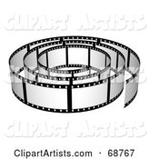 Film Strip Roll with Blank Frames