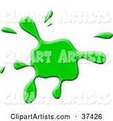 Green Paint Splatter