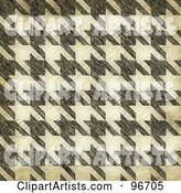 Grungy Textured Seamless Houndstooth Patterned Background
