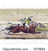 Horse Race Between Salvator and Tenny at Sheepshead Bay, New York, June 25th 1890
