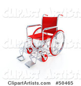 Red Empty Wheelchair