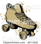 Roller Skate with Grunge Marks