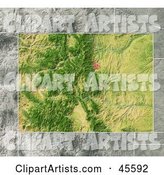 Shaded Relief Map of the State of Colorado