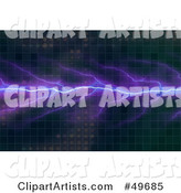 Tile Background with Purple Lightning