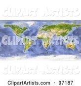 Water Color Styled World Map