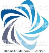 Abstract Blue Star Logo Icon - 3