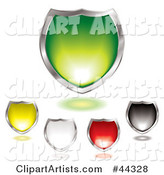Assorted Gel Blended Shield Design Elements
