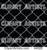 Background of Chain Link Fencing on Black