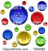 Background of Colorful Sewing Buttons