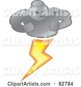 Bad Weather Man Cloud Striking Lightning