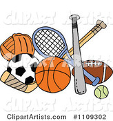 Baseball Soccer Basketball Hockey Tennis and Football Sports Equipment