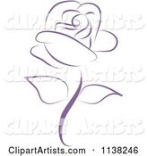 Beautiful Single Purple Rose