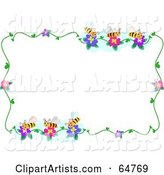 Bee and Flower Border Frame