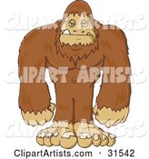 Big Hairy Sasquatch or Big Foot, Standing and Facing Front