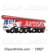 Big Hydraulic Concrete Pumping Truck with Mounted Boom Pump