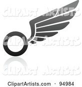Black and Gray Wing Logo Design or App Icon - 4