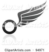 Black and Gray Wing Logo Design or App Icon - 8