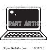 Black and White Laptop Icon