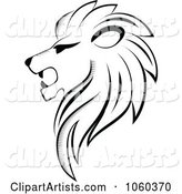 Black and White Lion Logo - 3