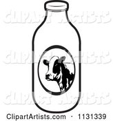 Black and White Milk Bottle