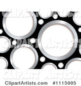 Black Background with White and Chrome Holes