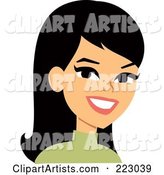 Black Haired Woman Smiling - 3